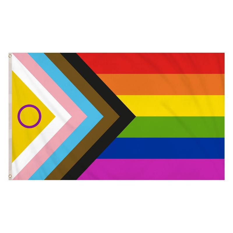 Pride Intersex Rainbow Progress Flag 5x3